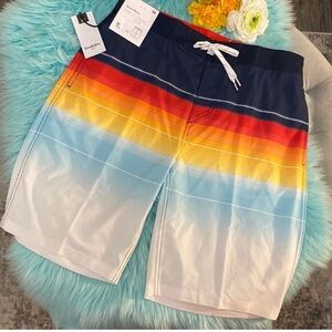 Men’s Board Shorts Swim Shorts Ombré Fade UPF 50+ NEW!